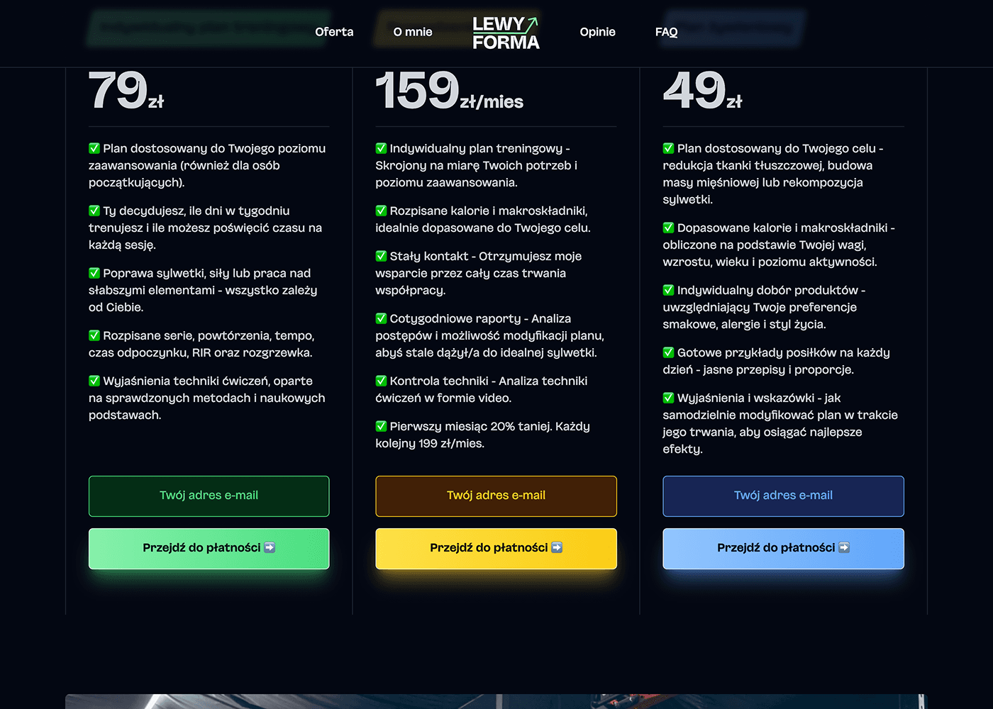 Strona internetowa lewyforma.pl