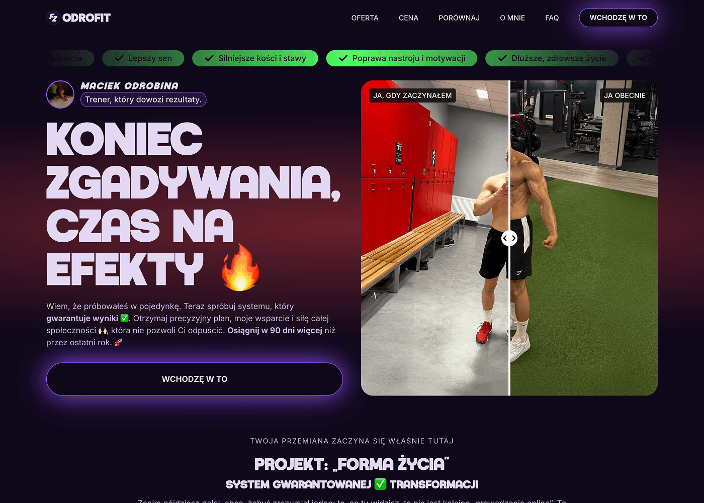 Strona internetowa odrofit.pl