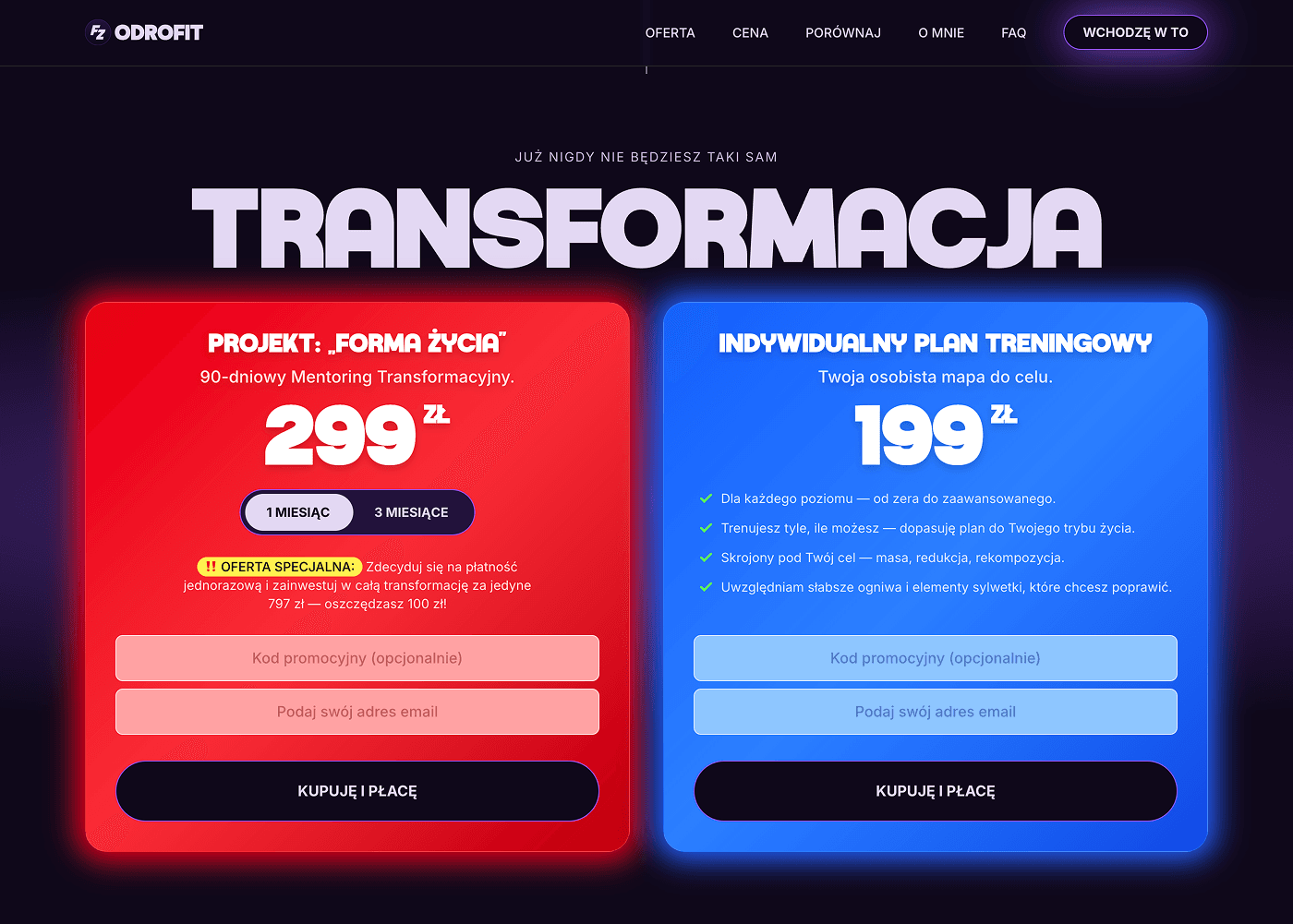 Strona internetowa odrofit.pl