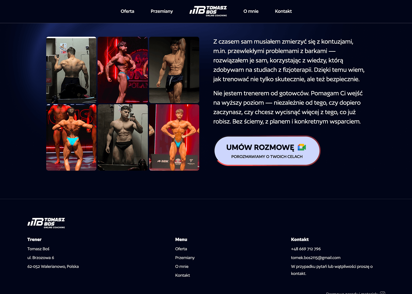 Strona internetowa tomasz-bos.pl