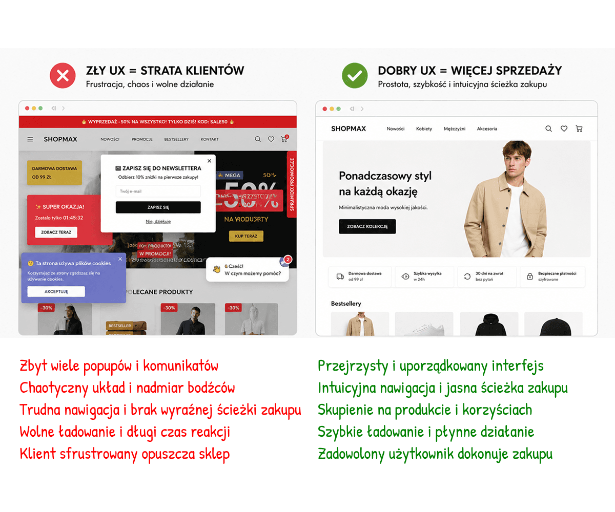 Wolne działanie i słaby UX